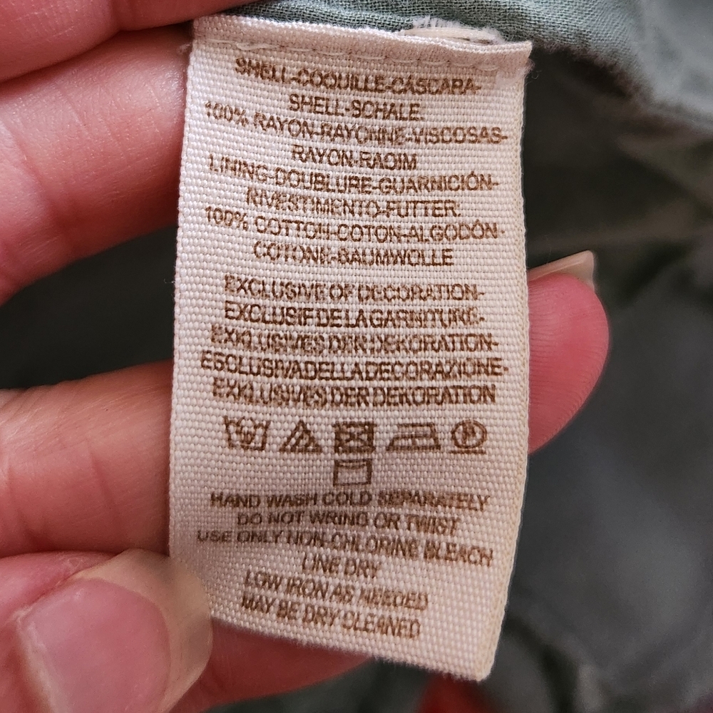 Free People Small Emmas Embroidery Sage Green Cocktail Dress Mini Long Sleeve - Picture 10 of 12